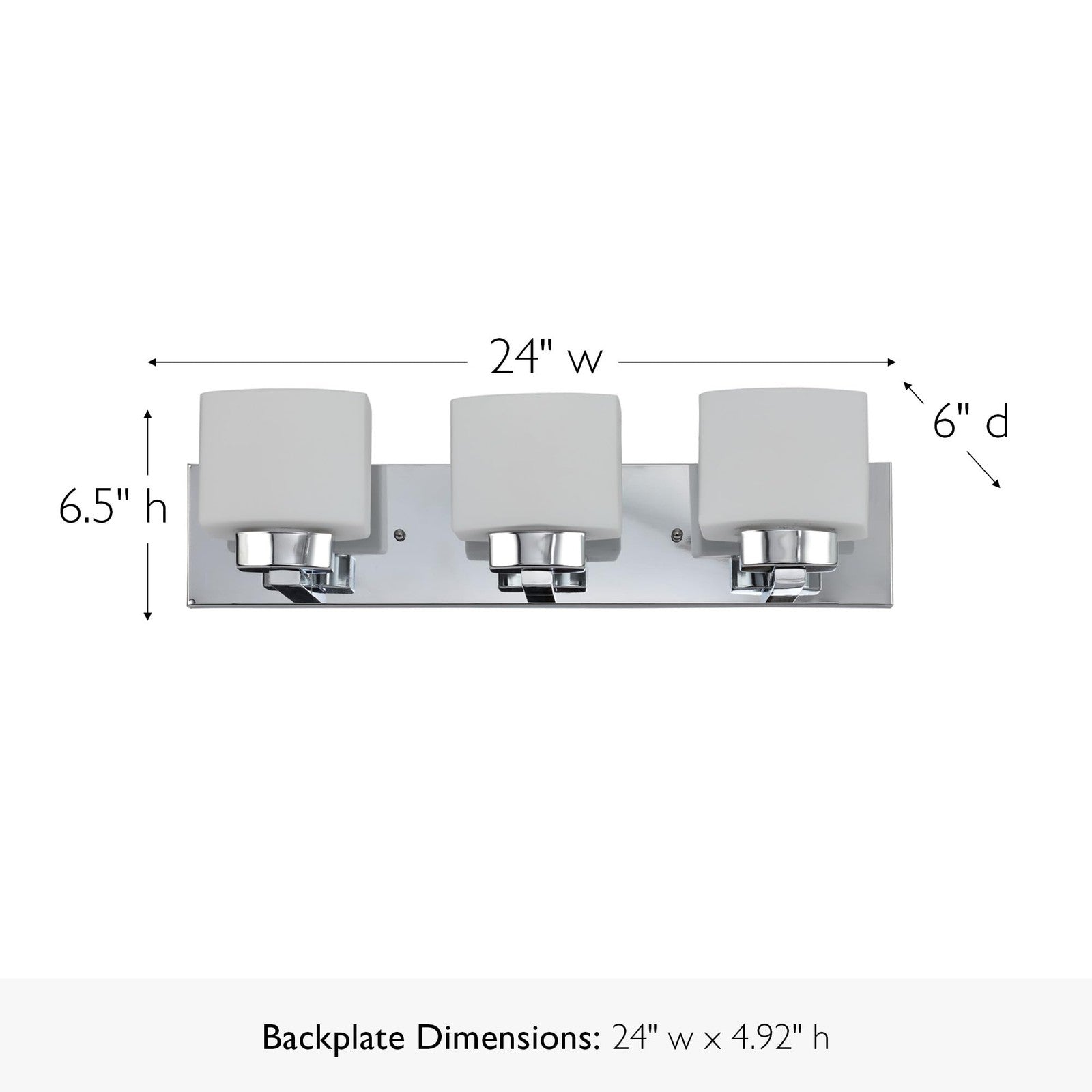 Design House 587469 Dove Creek 3-Light Vanity Light Polished Chrome Finish