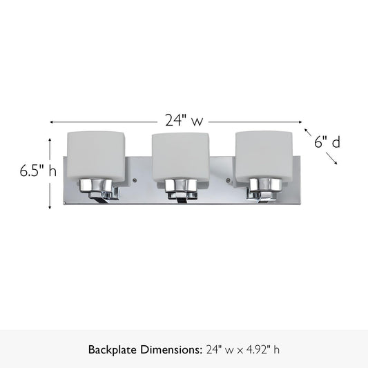 Design House 587469 Dove Creek 3-Light Vanity Light Polished Chrome Finish