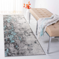 Safavieh Adirondack Collection Runner Rug - 26 X 14 Turquoise Grey Modern