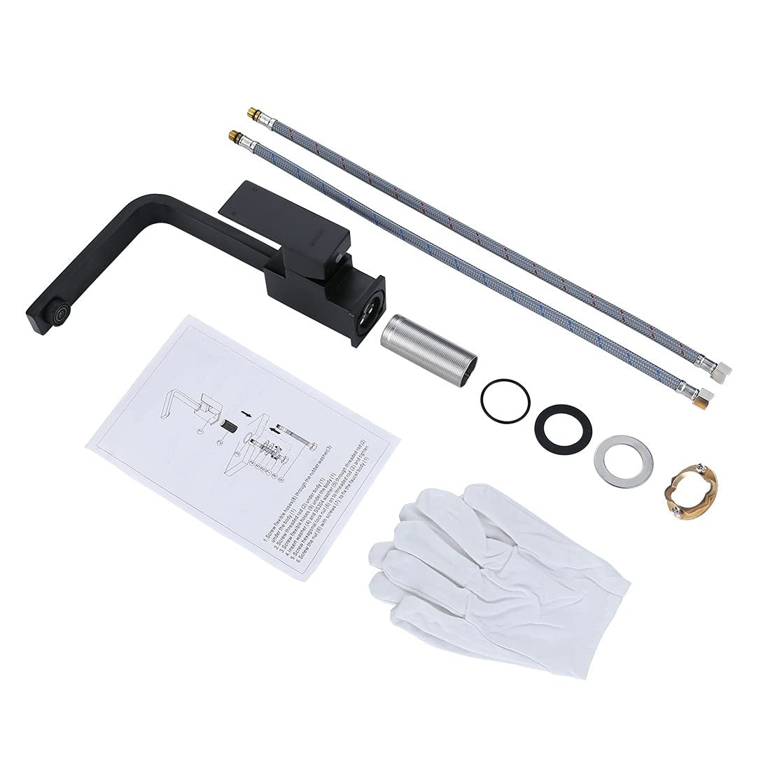Wowow Single Hole Bar Faucet Black Prep Sink Faucet Single Handle Mini Bar Tap