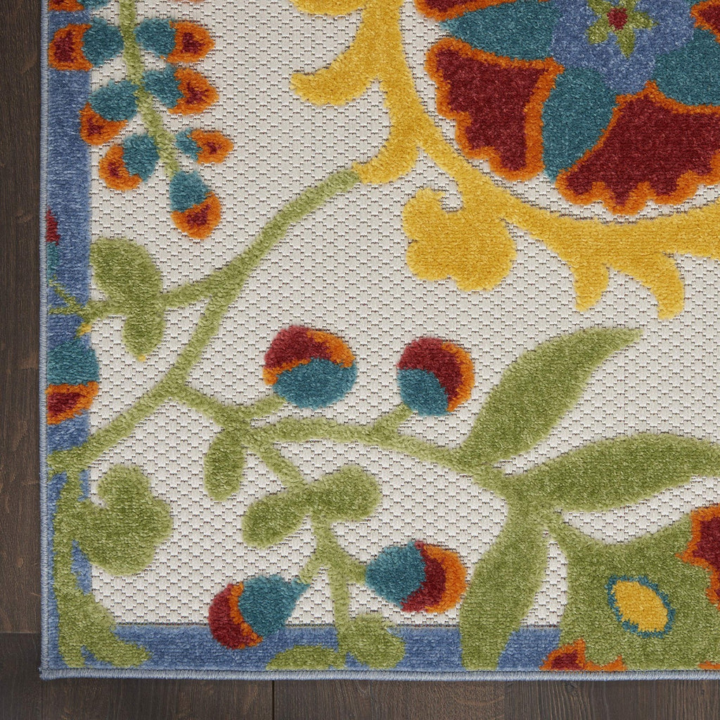 Nourison Home Aloha Ivory Multicolor 36 X 56 Area Rug - Easy Clean Non Shedding