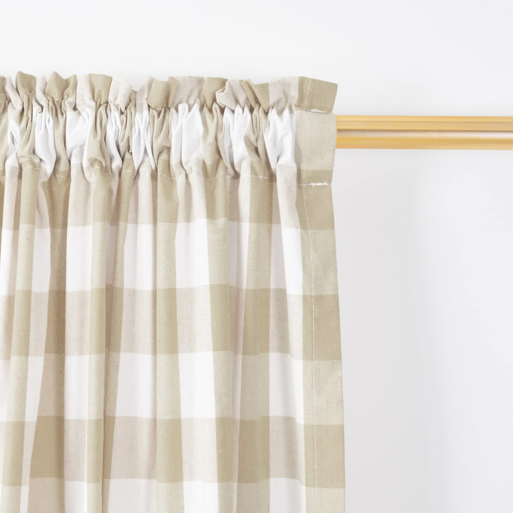 Natus Weaver 3 Pc Cotton Classic Country Farmhouse Kitchen Window Curtain
