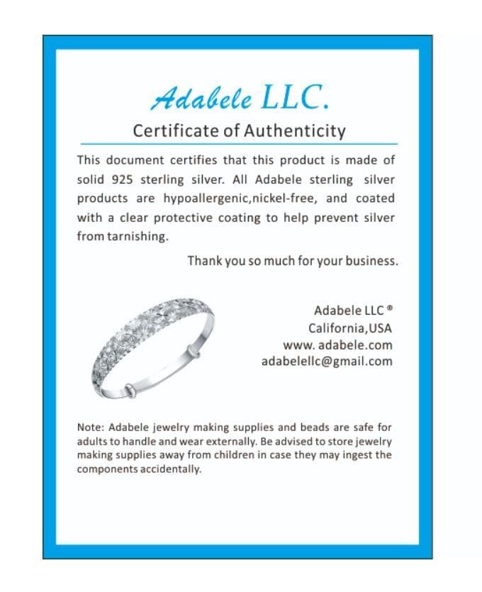 50Pcs Adabele 925 Sterling Silver Open Jump Rings 6Mm 0.24 Inch O Ring