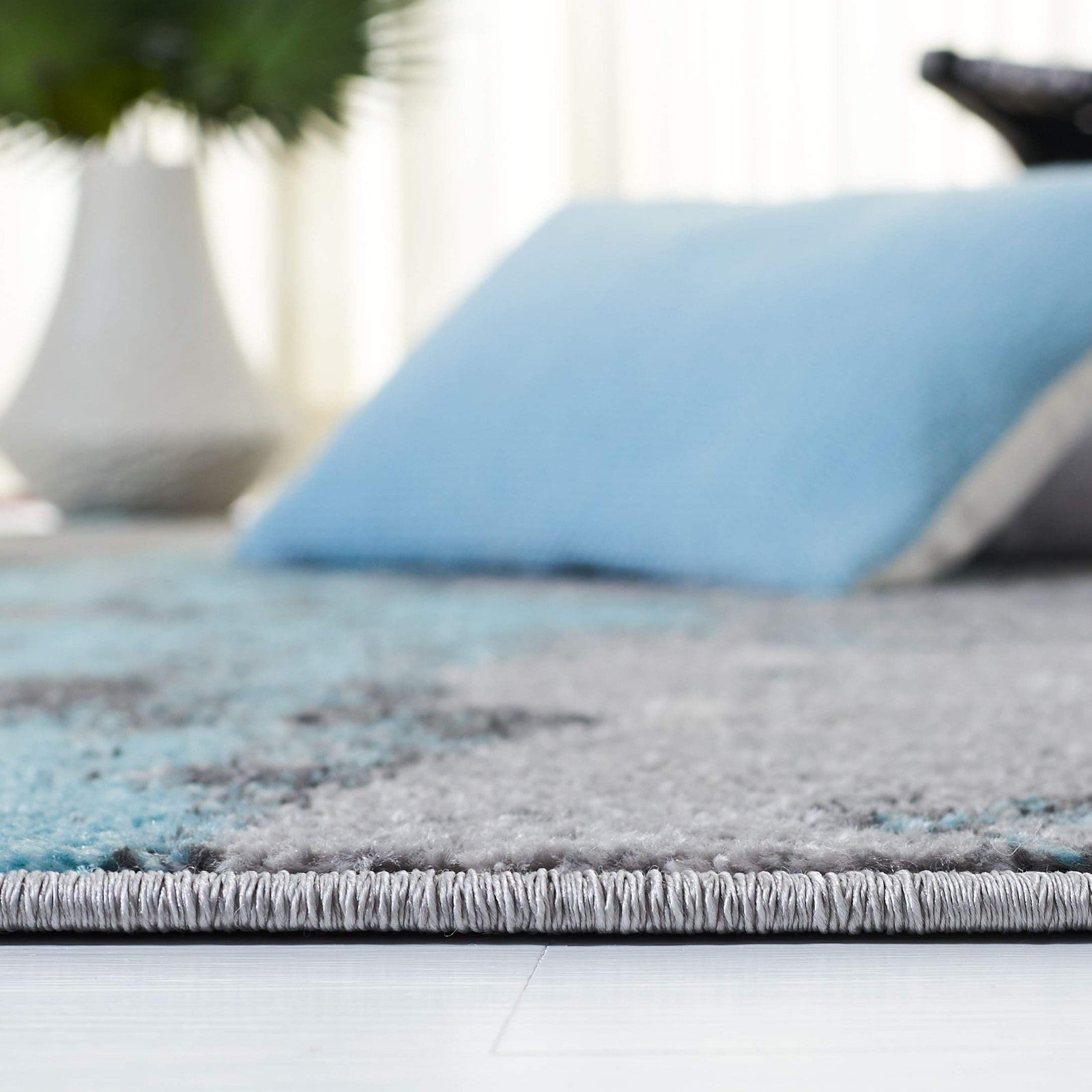 Safavieh Adirondack Collection Area Rug - 4 Square Turquoise Grey Modern