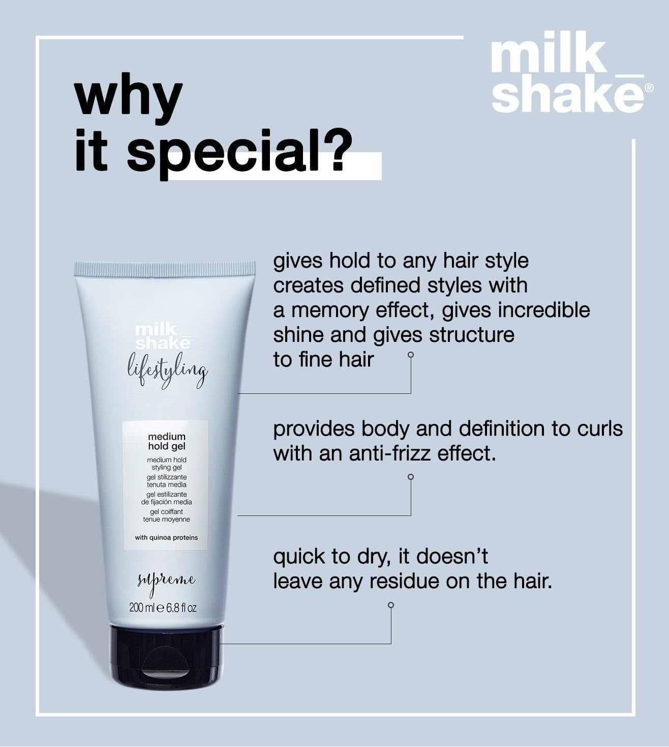 Milk_Shake Milkshake Lifestyling Medium Hold Gel 6.8 Fl Oz