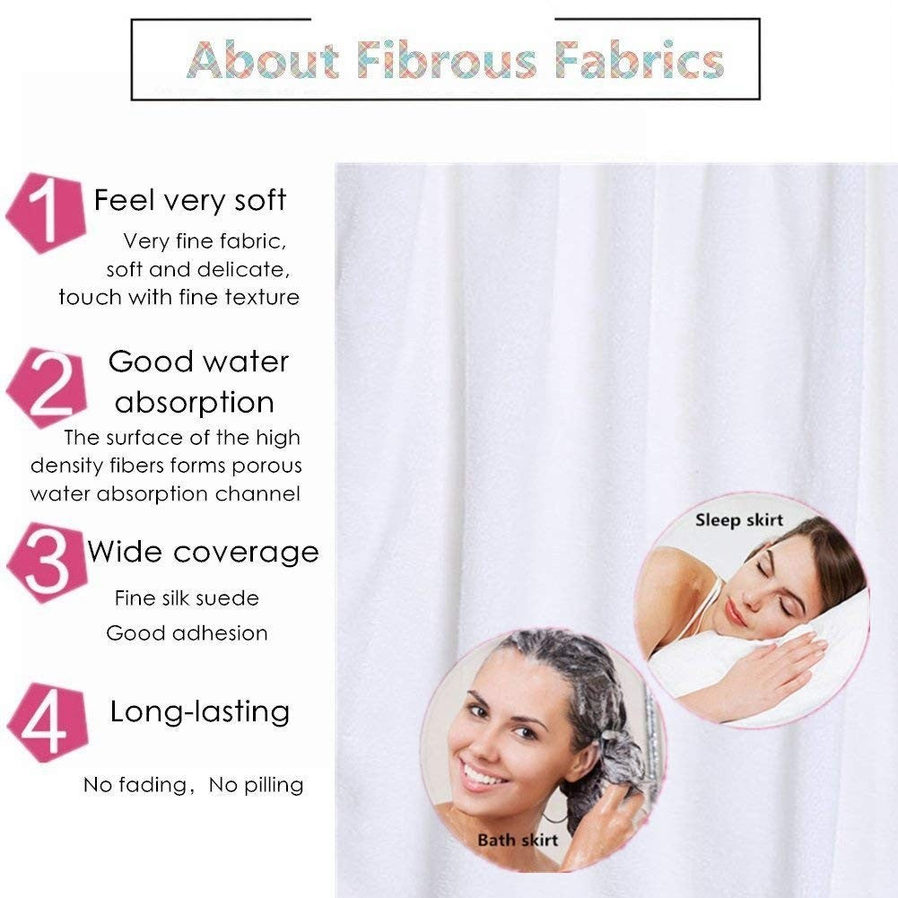 Keenso Womens Spa Bathrobe Set Hair Drying Cap - Soft Fast-Dry Wrap Towel