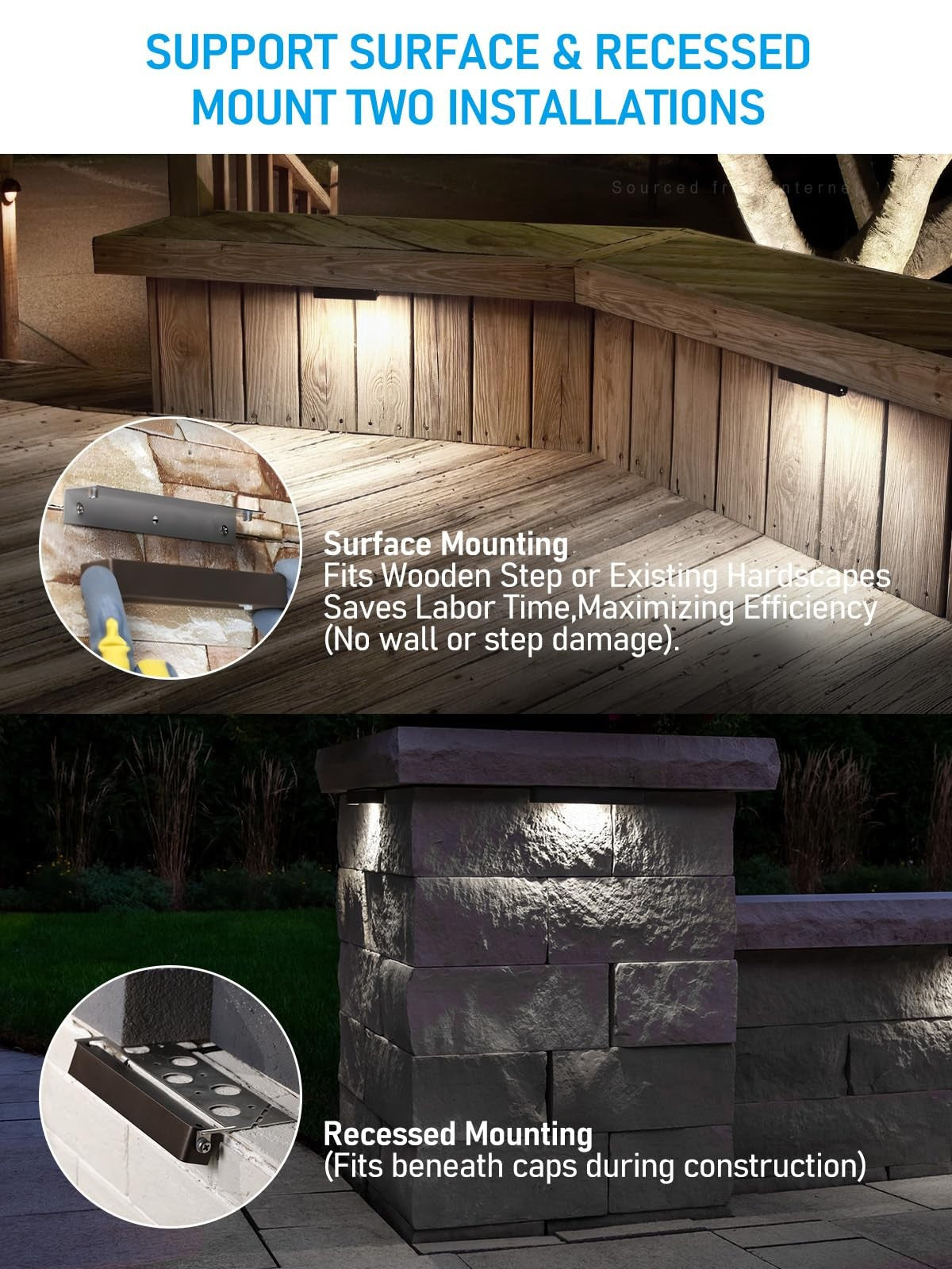 Leonlite 7 Inch Led Hardscape Lighting Update Retaining Wall Lights Led