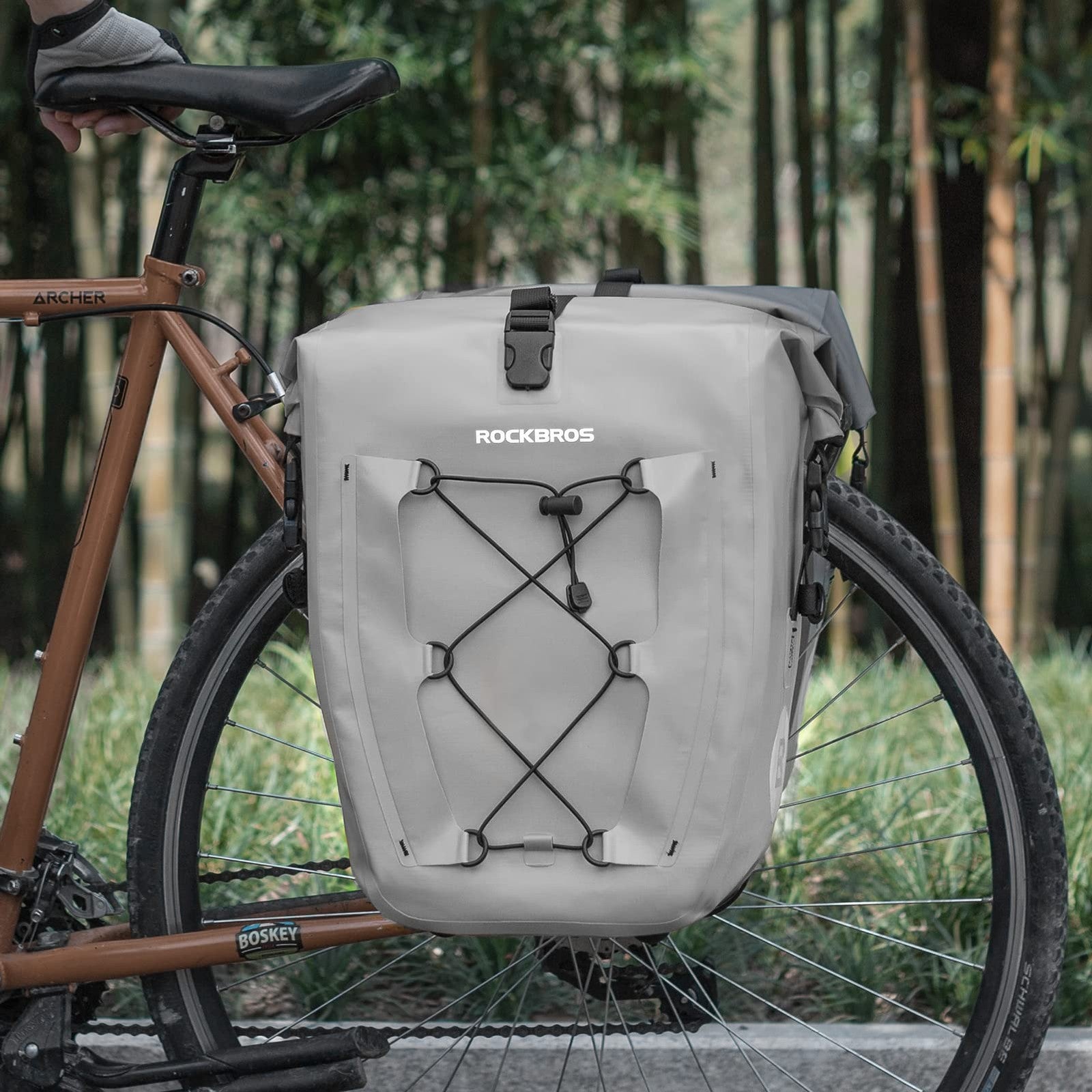 Rockbros Bike Panniers Waterproof Bike Rear Rack Bag Max 30L Large Capacity