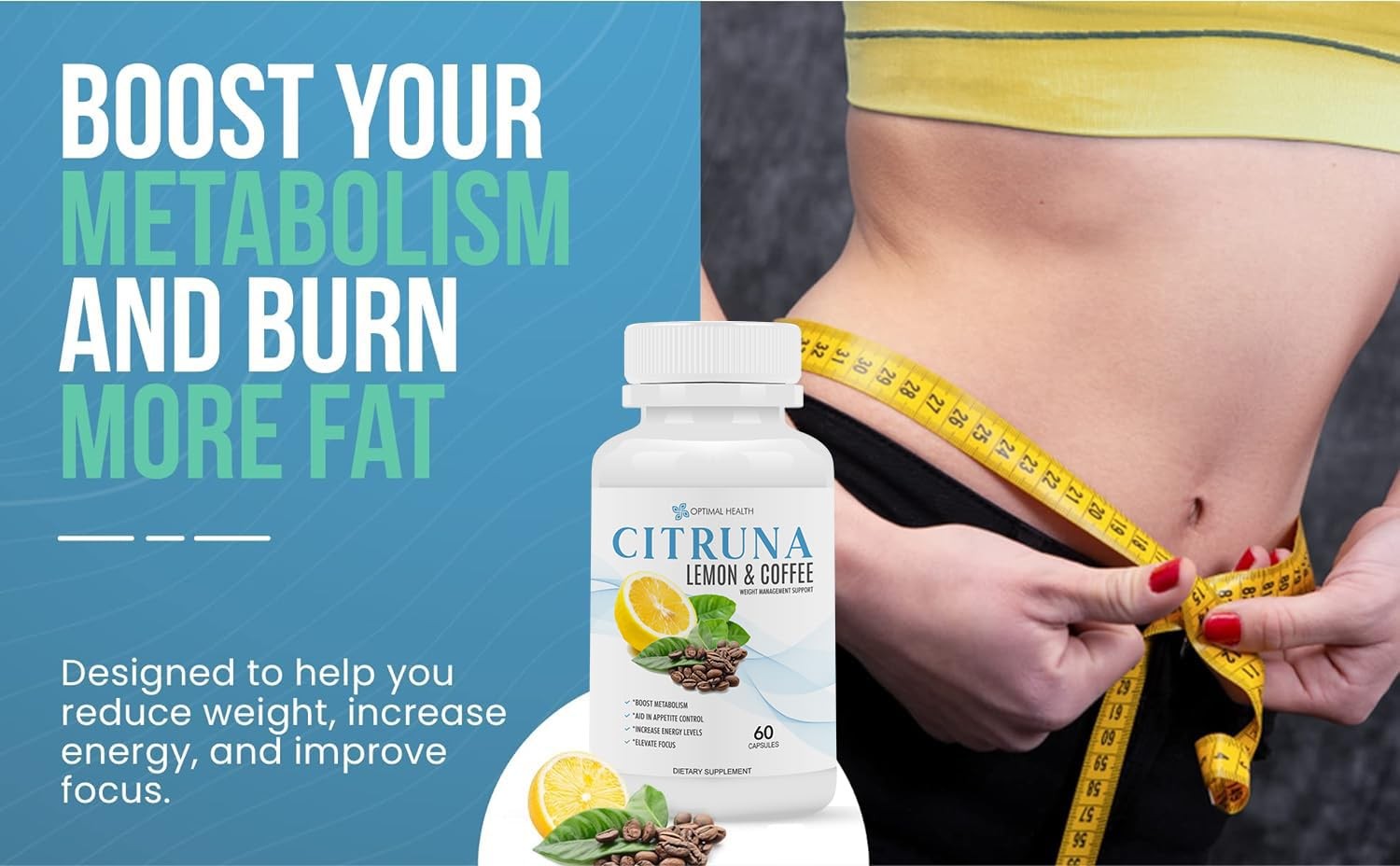 Citruna Lemon And Coffee Fat Burner - For Men And Women - Burn Fat Boost
