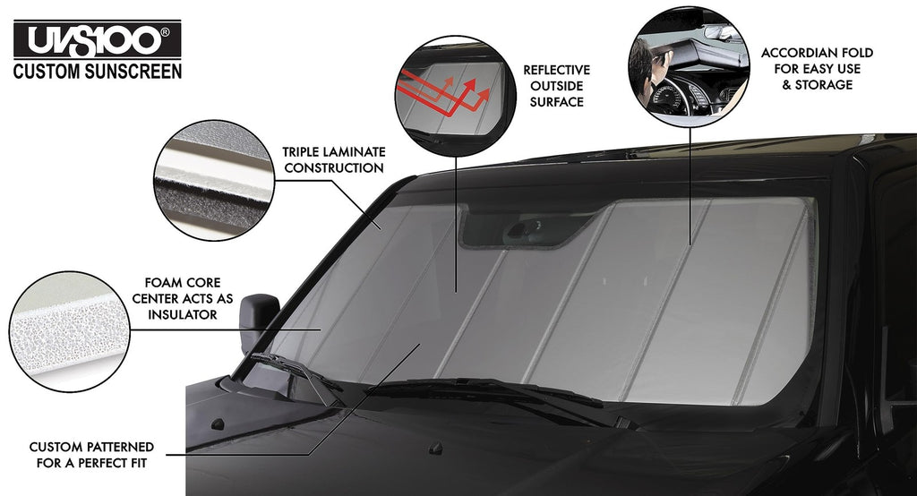 Covercraft Uvs100 Custom Sunscreen Fits 2020-2021 Hyundai Palisade Silver