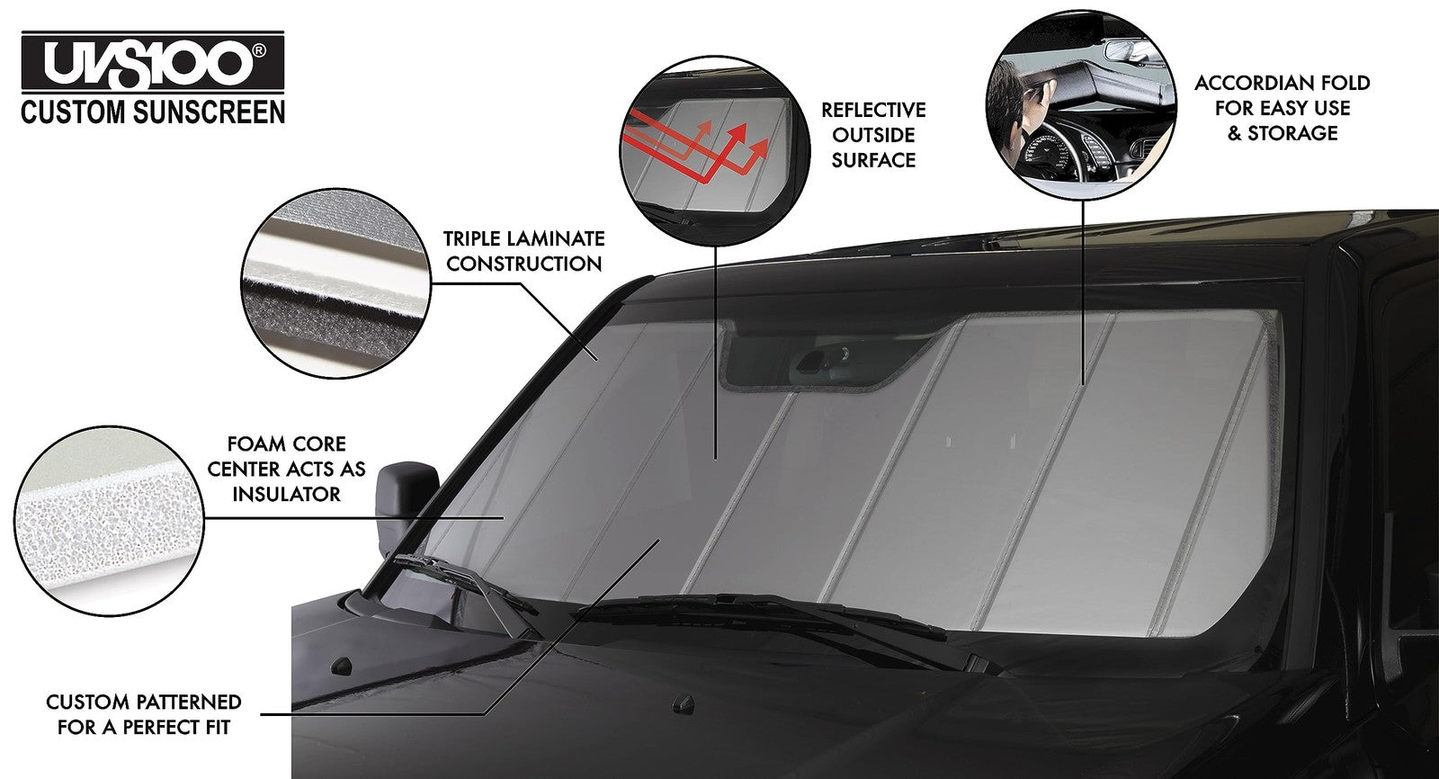 Covercraft Uvs100 Custom Sunscreen Fits 2020-2021 Hyundai Palisade Silver
