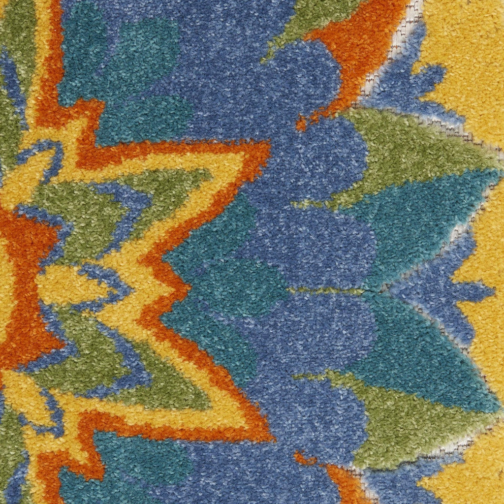 Nourison Home Aloha Multicolor 23 X 12 Area Rug - Easy Clean Non Shedding Bed
