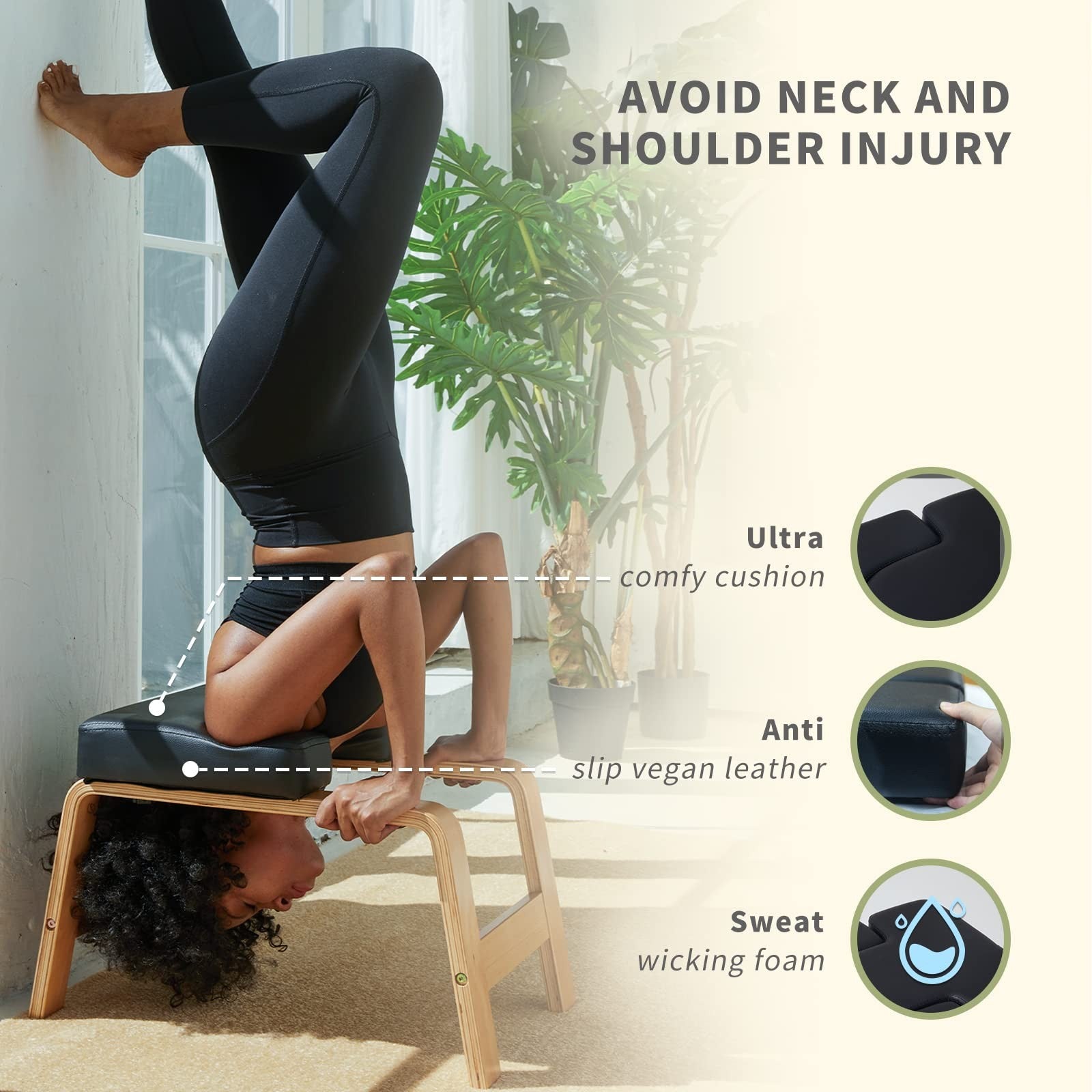 Restrial Life Yoga Inversion Bench- Headstand Bench For Home Gym Relieve Stress