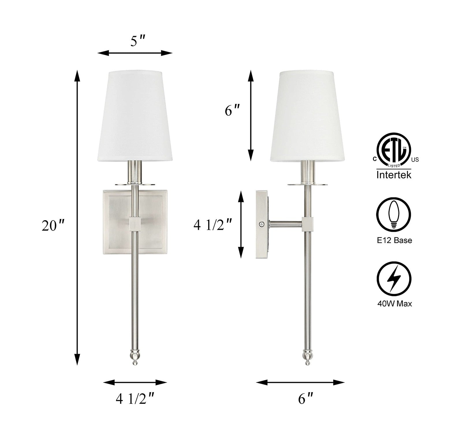 Xinbei Lighting Bedroom Wall Lamps Set Of 2 Modern Bedside Wall Sconce Light
