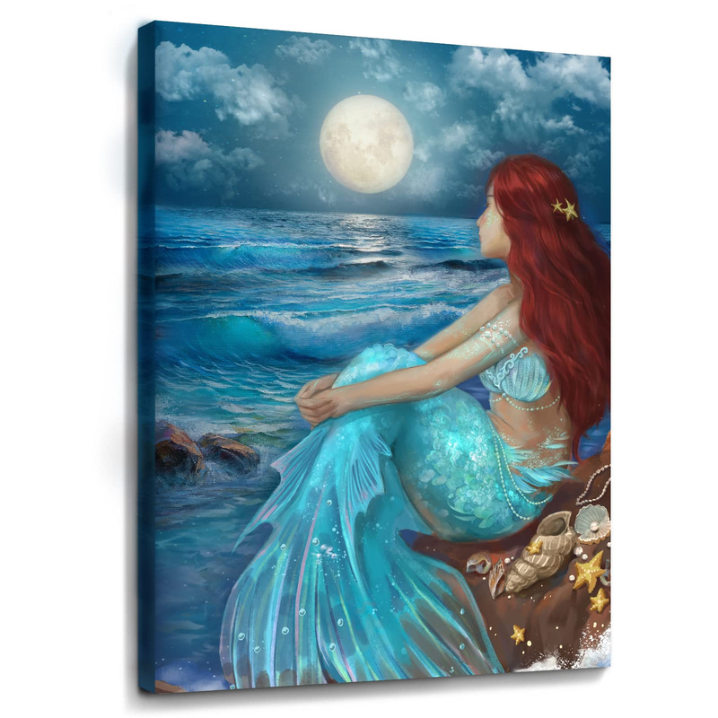 Sdya Aesthetic Wall Art For Living Room Bedroom Wall Decor Blue Canvas Prints