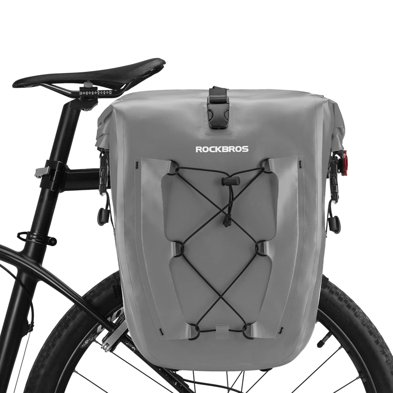 Rockbros Bike Panniers Waterproof Bike Rear Rack Bag Max 30L Large Capacity