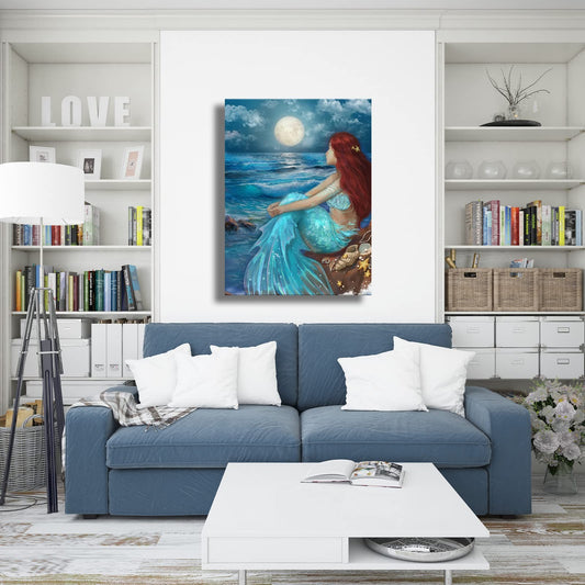 Sdya Aesthetic Wall Art For Living Room Bedroom Wall Decor Blue Canvas Prints
