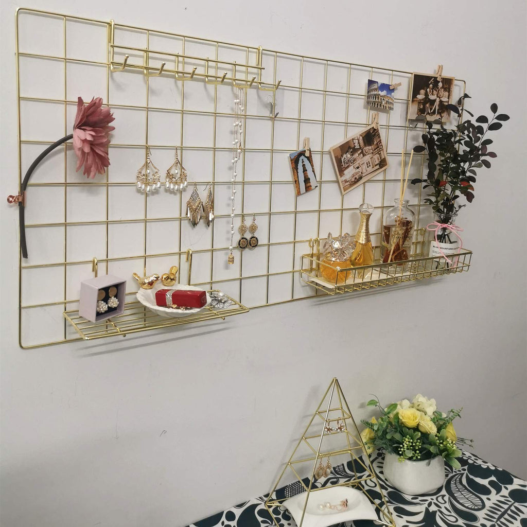 Yash Enterprises Yash Metal Wire Grid Panel Display Organizer Postcard Wall