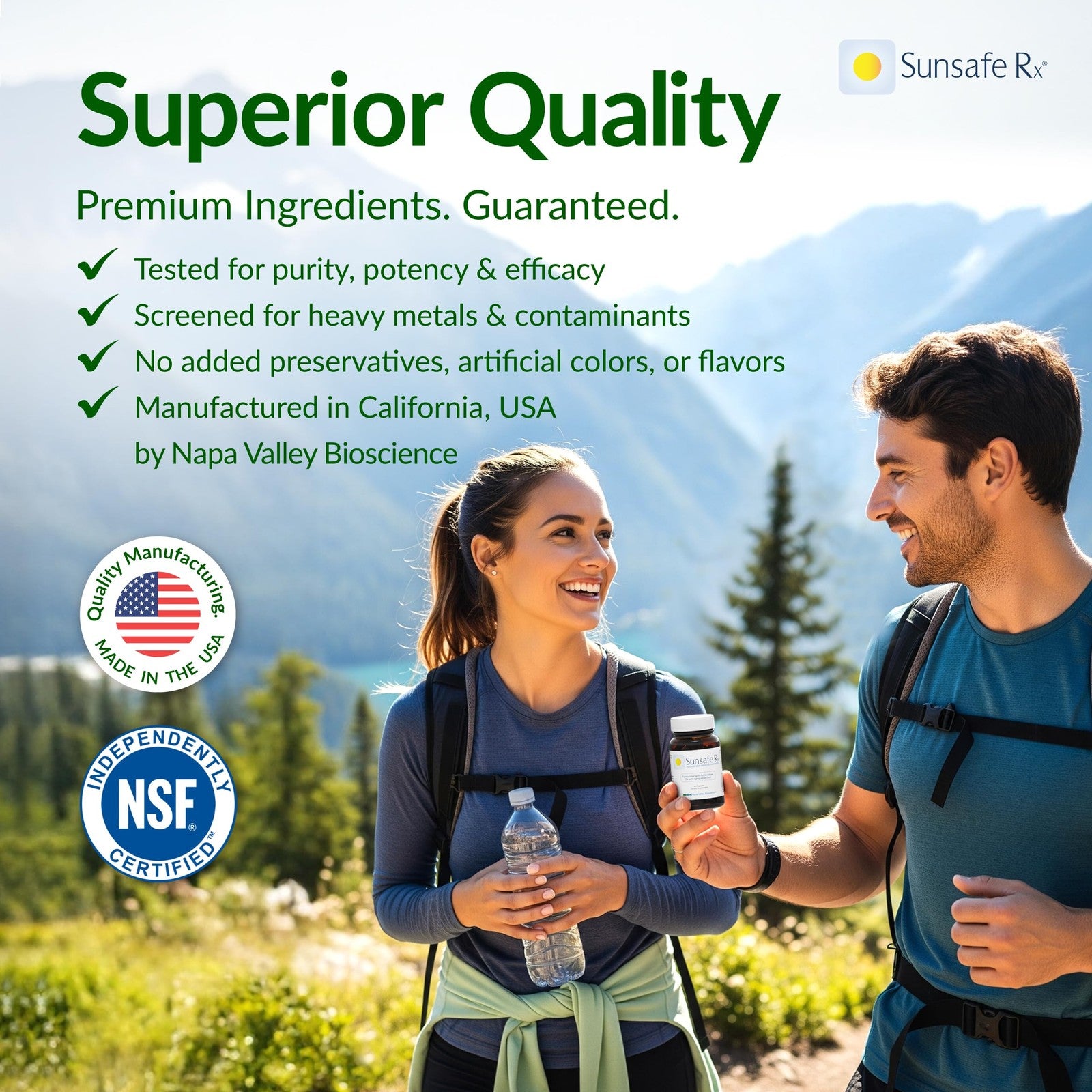 Sunsafe Rx Anti Aging Supplement Natural Skin Protection Pills Antioxidants For