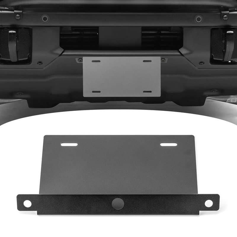 Wsays Bronco Front License Plate Bracket Steel License Plate Frame Compatible