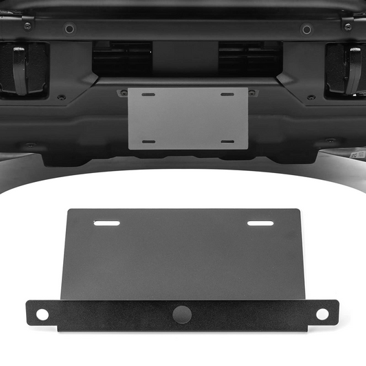 Wsays Bronco Front License Plate Bracket Steel License Plate Frame Compatible