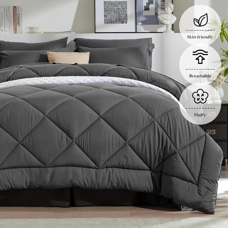 Cozynight Soft Super King Comforter Duvet Insert-Lightweight Down Alternative