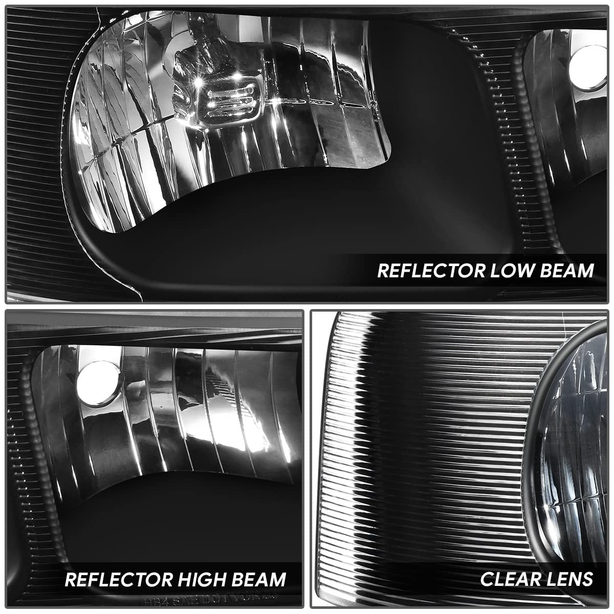 Dna Motoring Hl-Oh-Cegs03-2P-Bk Pair Of Oe Style Headlights Compatible 03-14