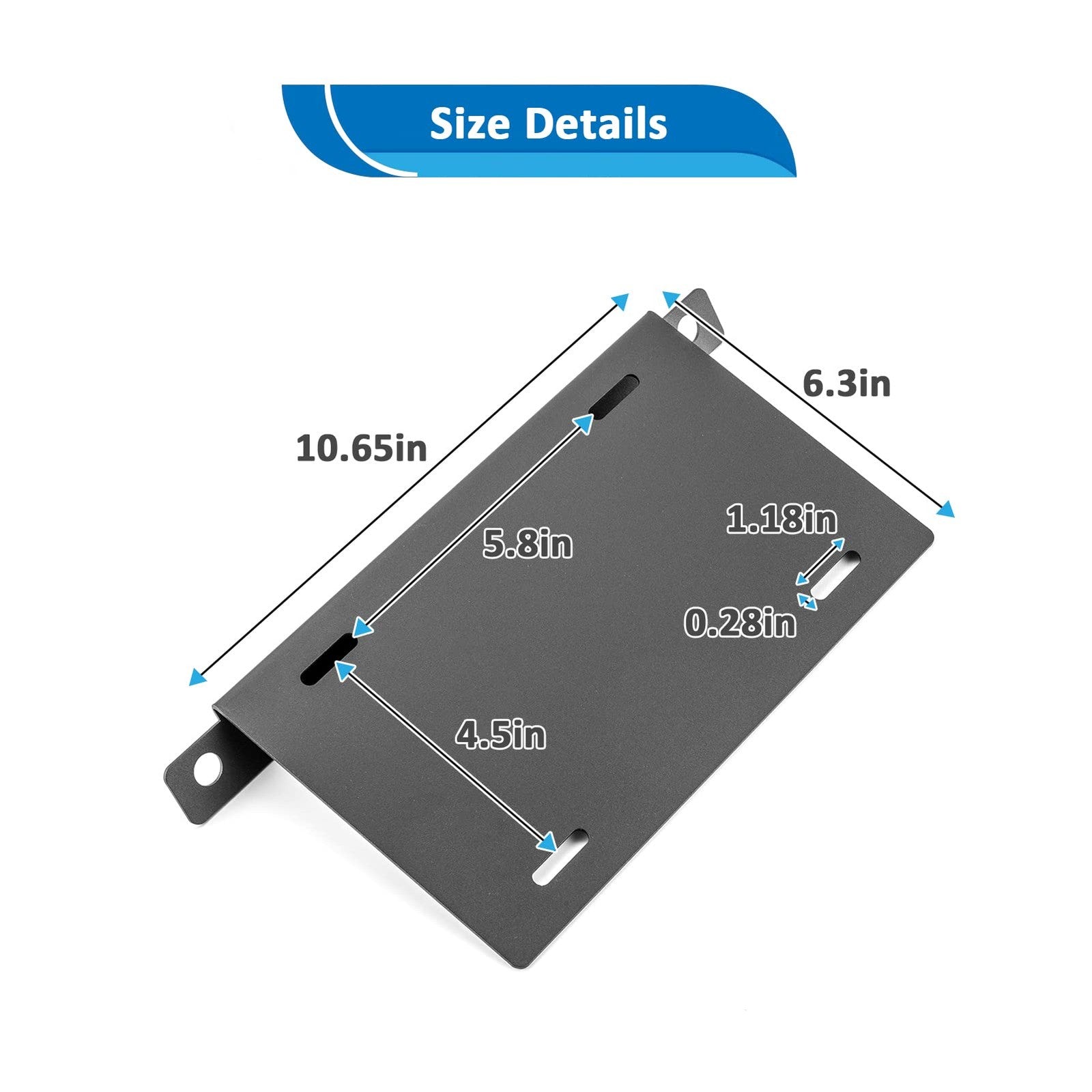 Wsays Bronco Front License Plate Bracket Steel License Plate Frame Compatible