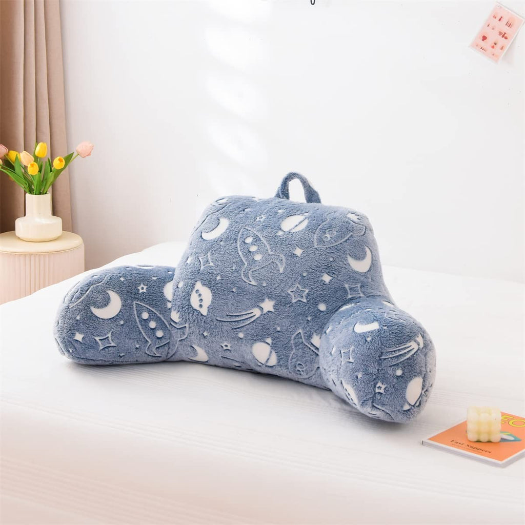 Holawakaka Glow In The Dark Reading Pillow For Sitting Up In Bed Sofa Kids