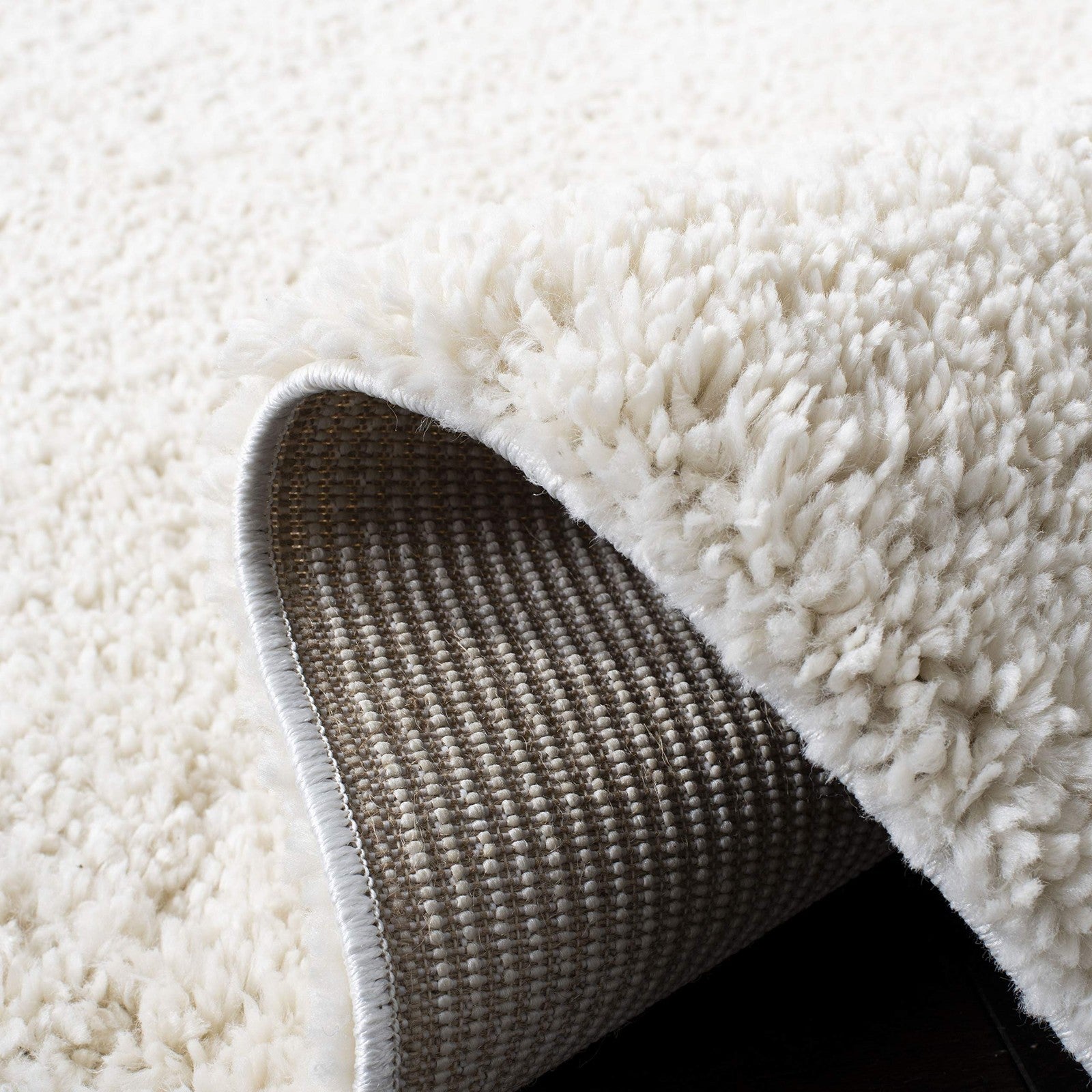 Safavieh August Shag Collection Area Rug - 4 Square Ivory Solid Design