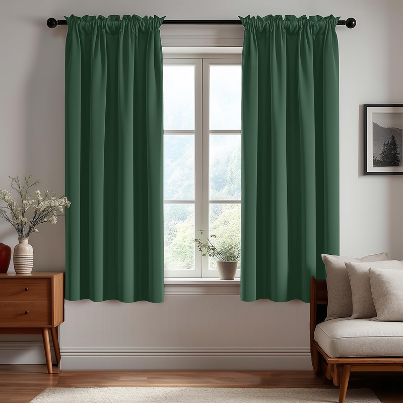 Deconovo Blackout Curtains For Bedroom Thermal Insulated Room Darkening Rod