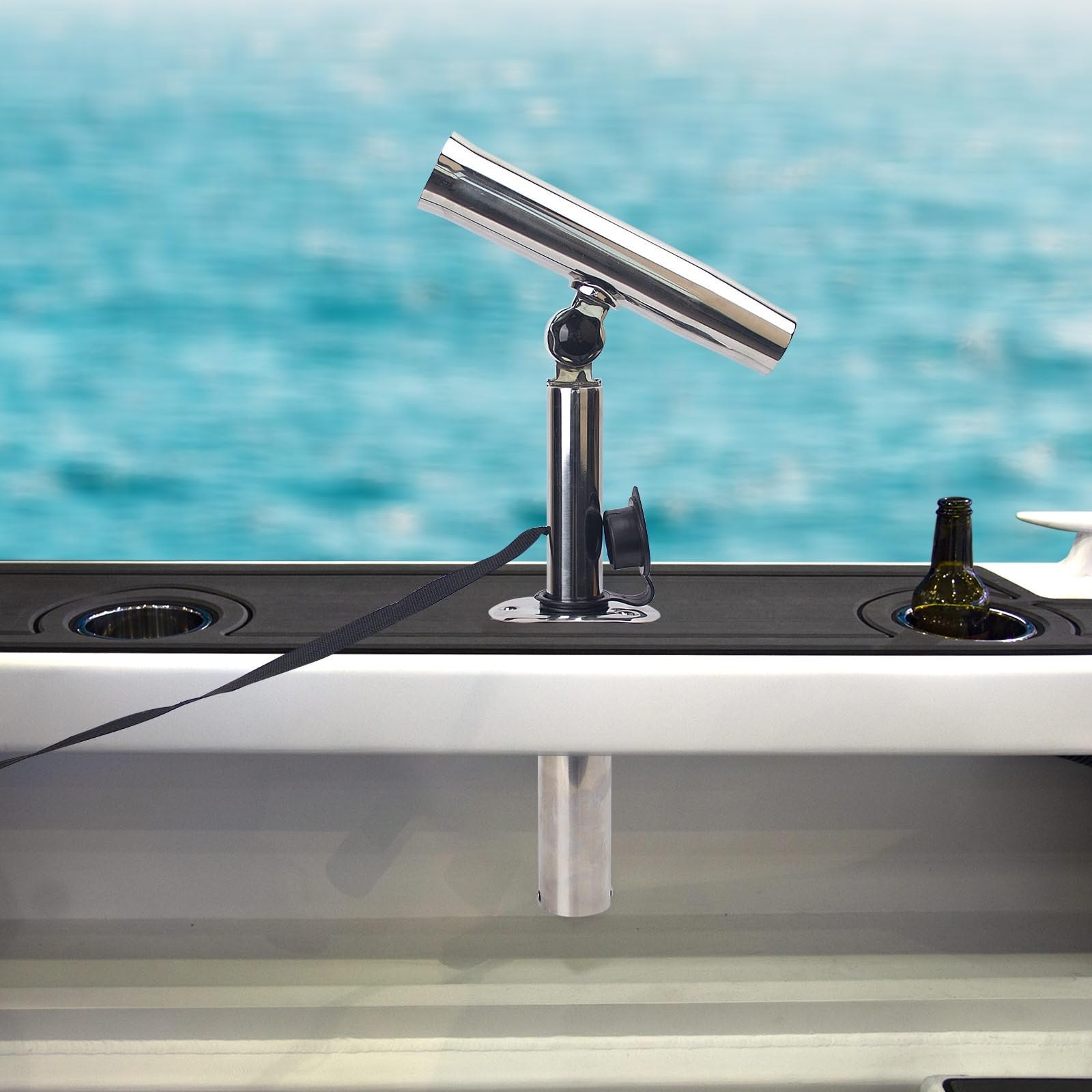 Mojiate Boat Fishing Rod Holder Outrigger Mount Stainless Steel Yacht Rod Rack