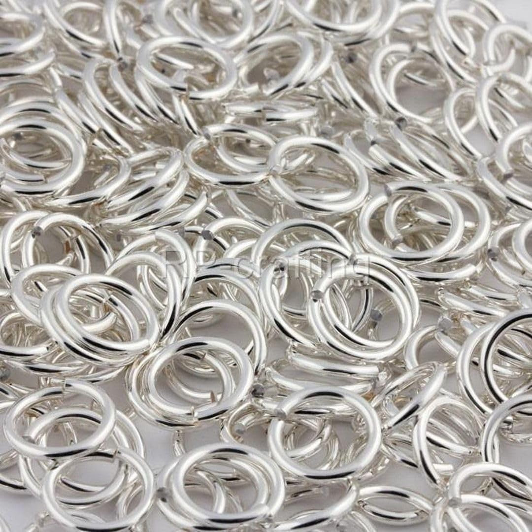 50Pcs Adabele Sterling Silver Open Jump Rings 4Mm 0.16 Inch Small O Ring