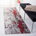Safavieh Adirondack Collection Runner Rug - 26 X 10 Red Grey Modern Abstract
