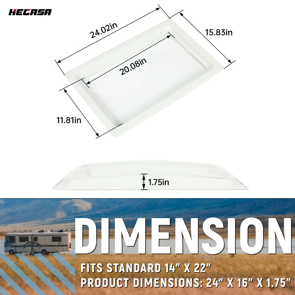 Hecasa Rv Skylight Inner Dome For 14 X 22 Opening Bathroom Skylight Replacement