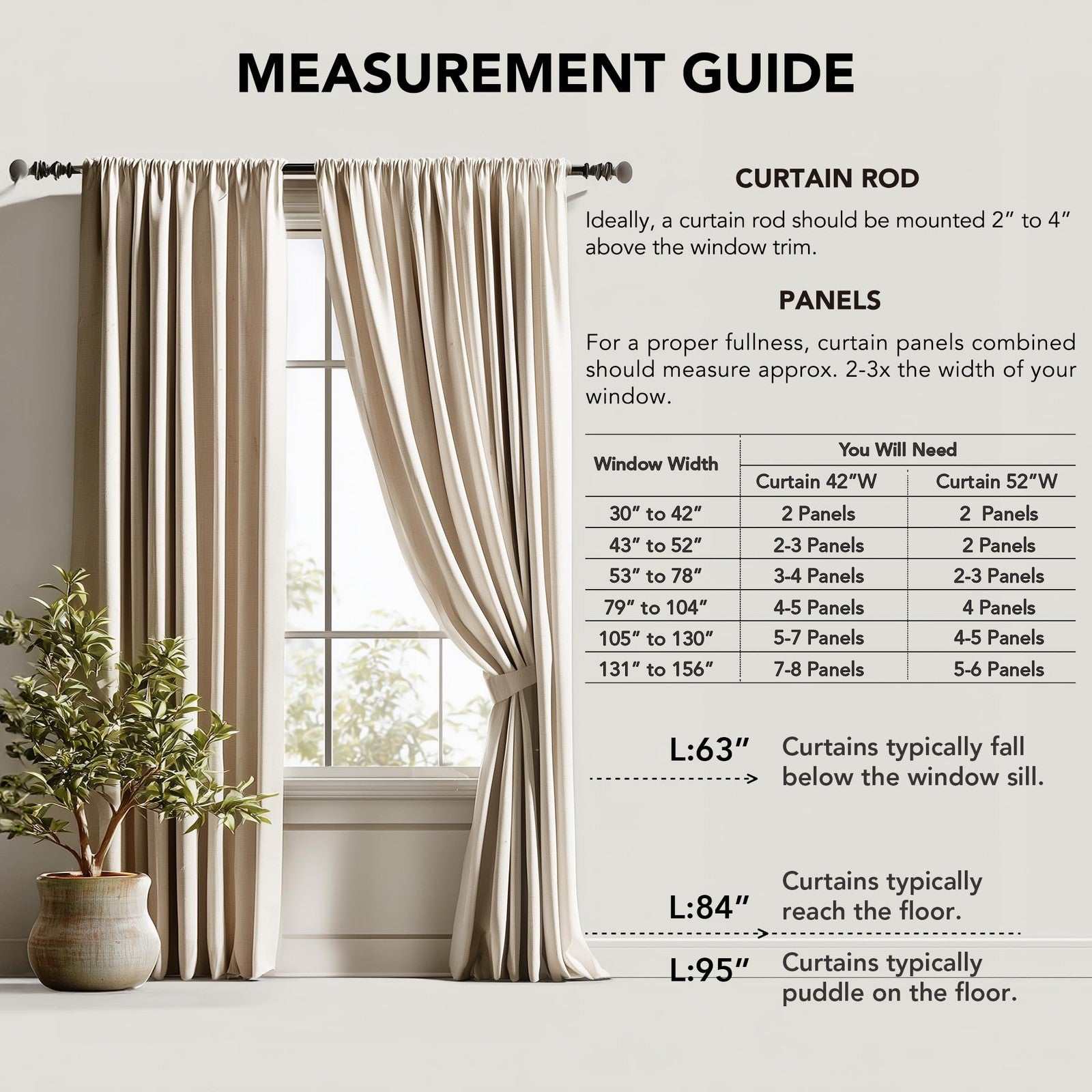 Deconovo Blackout Curtains For Bedroom Thermal Insulated Room Darkening Rod
