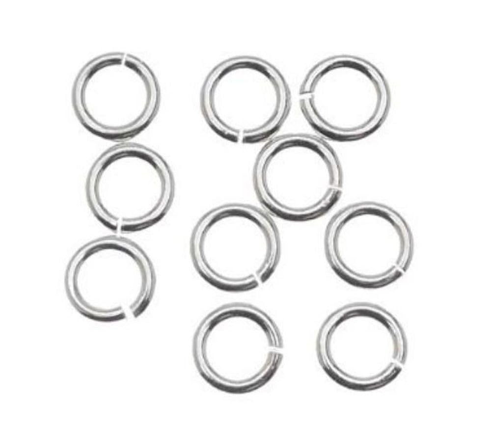 50Pcs Adabele Sterling Silver Open Jump Rings 4Mm 0.16 Inch Small O Ring