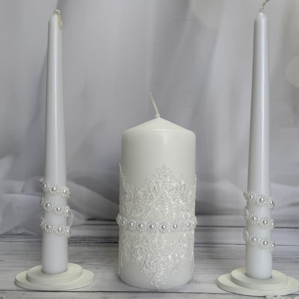 Magik Life Unity Candle Set - Wedding Ceremony Reception 6 Pillar Two 10 Taper