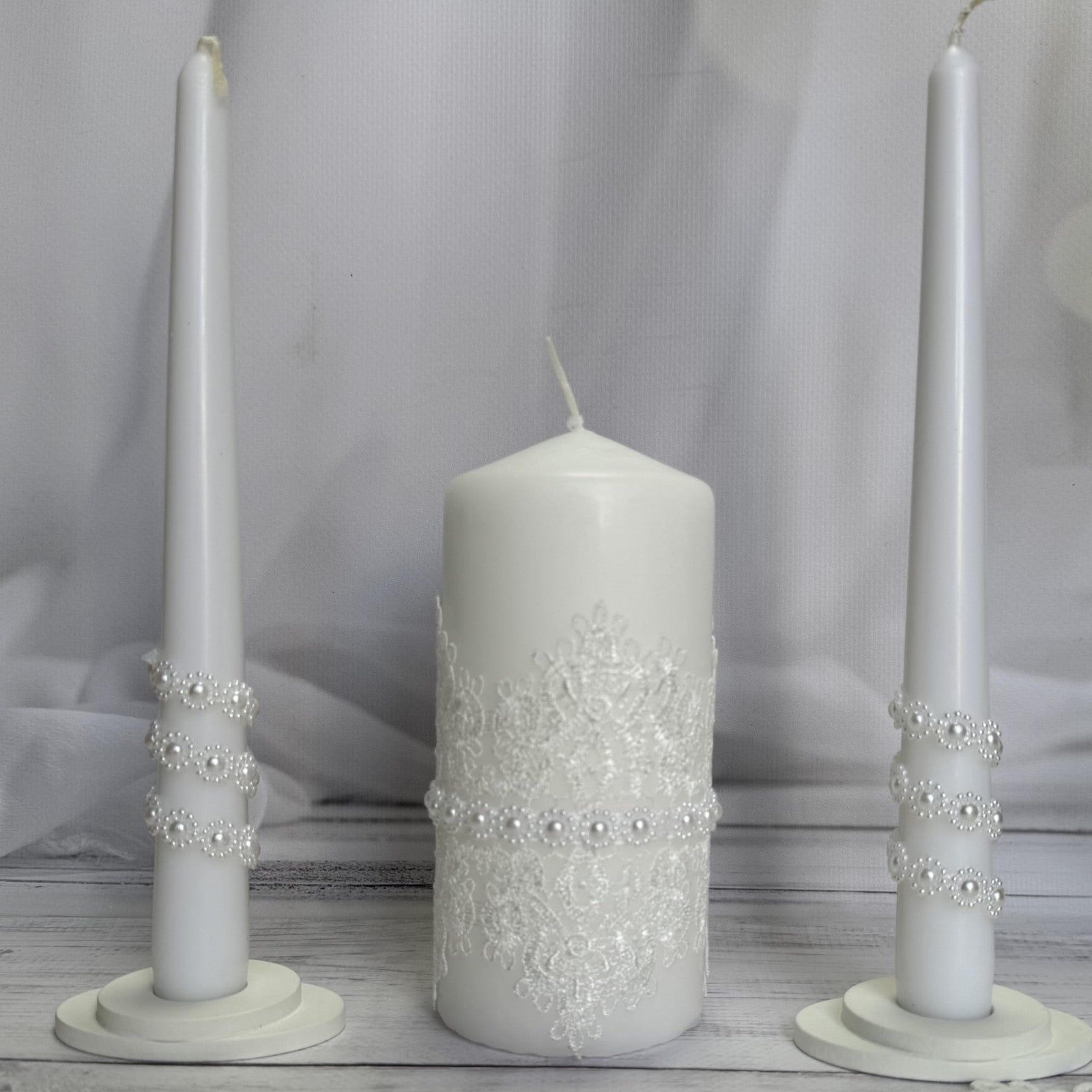 Magik Life Unity Candle Set - Wedding Ceremony Reception 6 Pillar Two 10 Taper