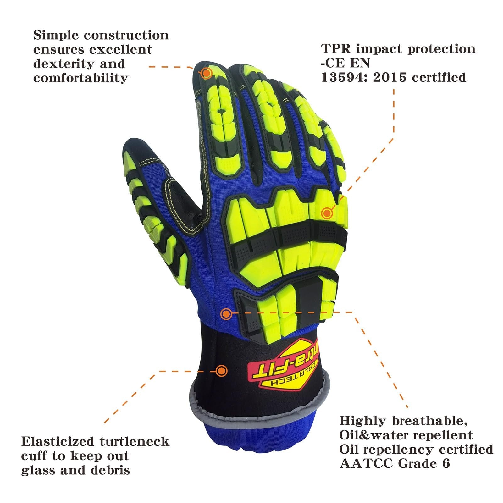 Intra-Fit Heavy-Duty Rescue Extrication Gloveansi Cut Level A8Impact Protection