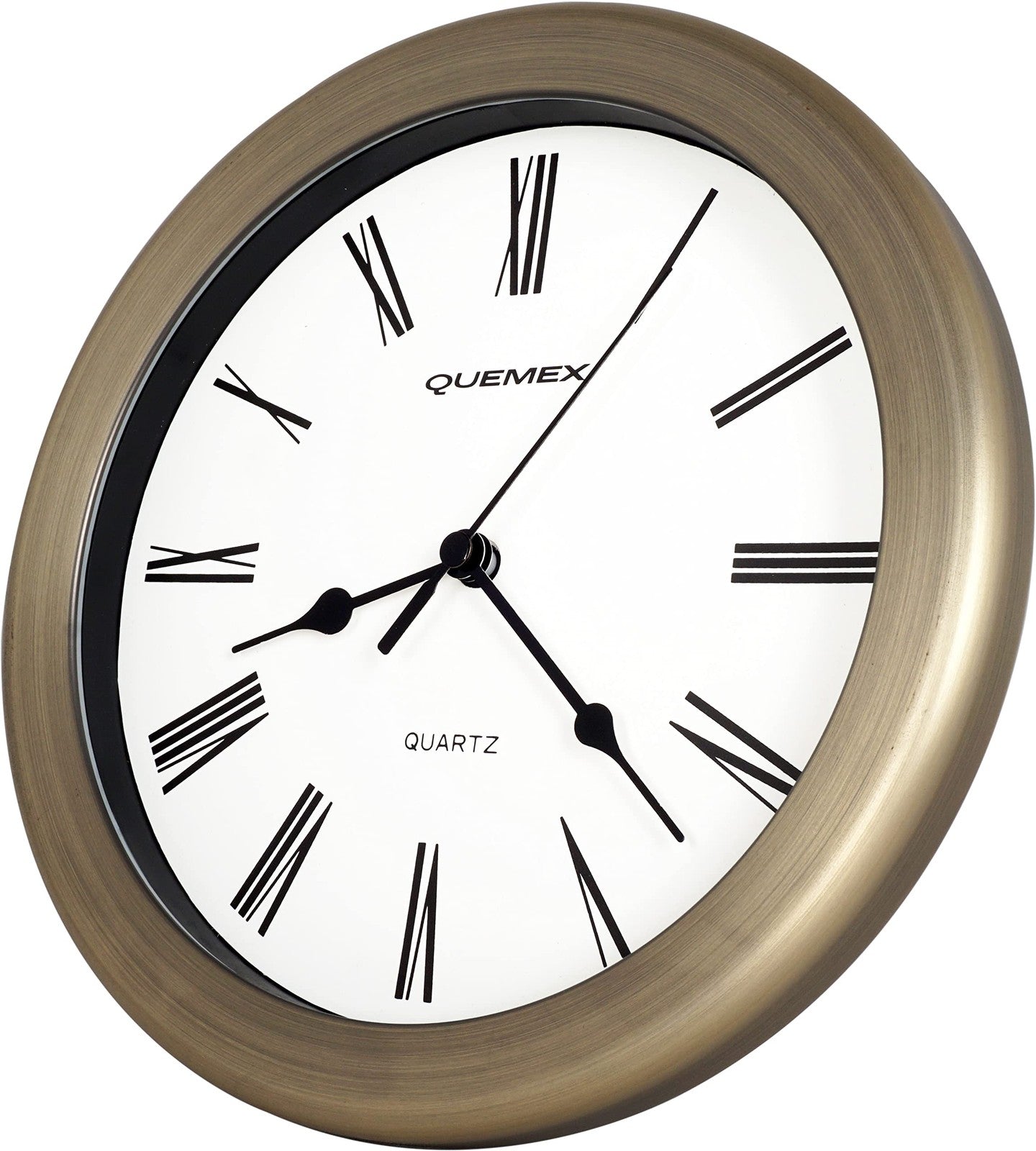 Justime 8.5 Inch Brushed Metal Water Resistant Wall Clock Special For Small