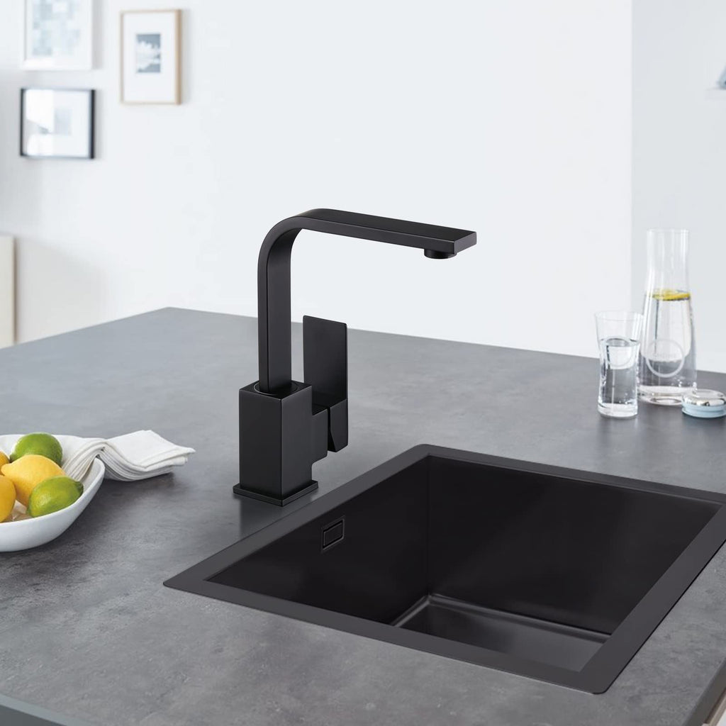 Wowow Single Hole Bar Faucet Black Prep Sink Faucet Single Handle Mini Bar Tap