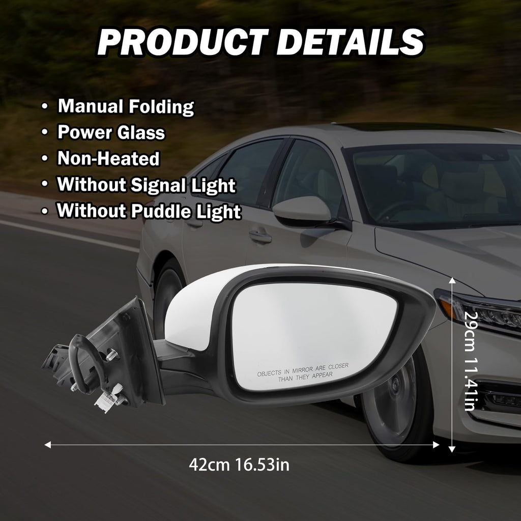 Mofoap Passenger Side View Mirror Compatible 2018 2019 2020 2021 2022 Honda