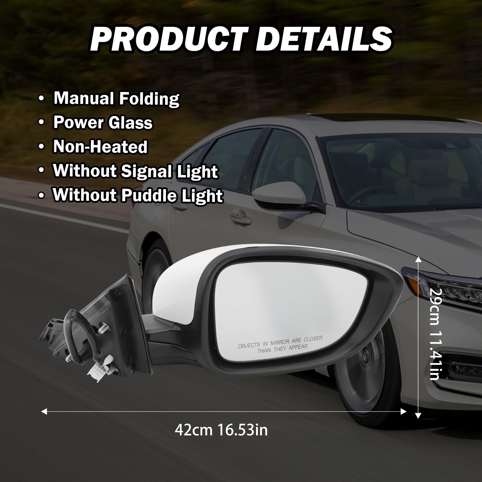 Mofoap Passenger Side View Mirror Compatible 2018 2019 2020 2021 2022 Honda