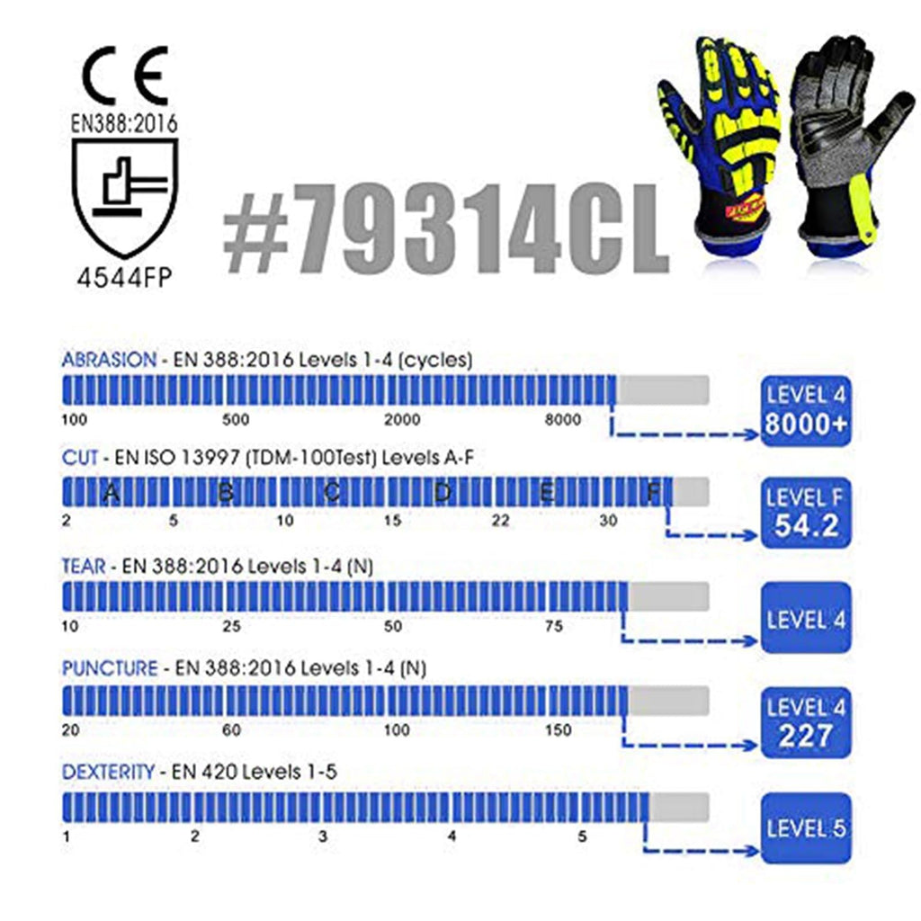 Intra-Fit Heavy-Duty Rescue Extrication Gloveansi Cut Level A8Impact Protection