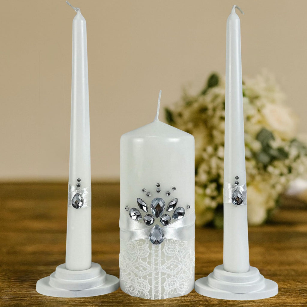 Magik Life Unity Candle Set - Wedding Ceremony Reception 6 Pillar Two 10 Taper
