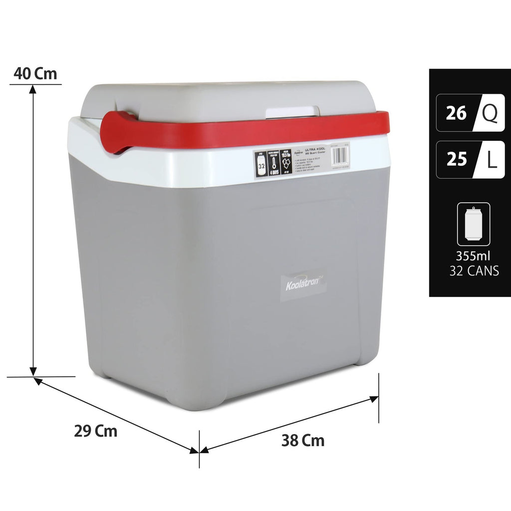 Koolatron Ice Chest Cooler - Portable Cooler W/ Locking Carry Handle Vintage