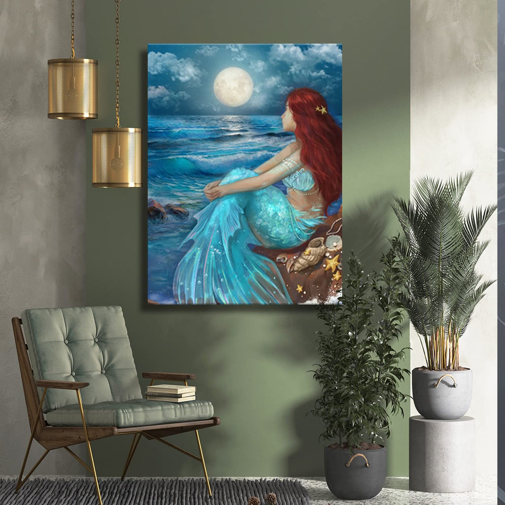 Sdya Aesthetic Wall Art For Living Room Bedroom Wall Decor Blue Canvas Prints
