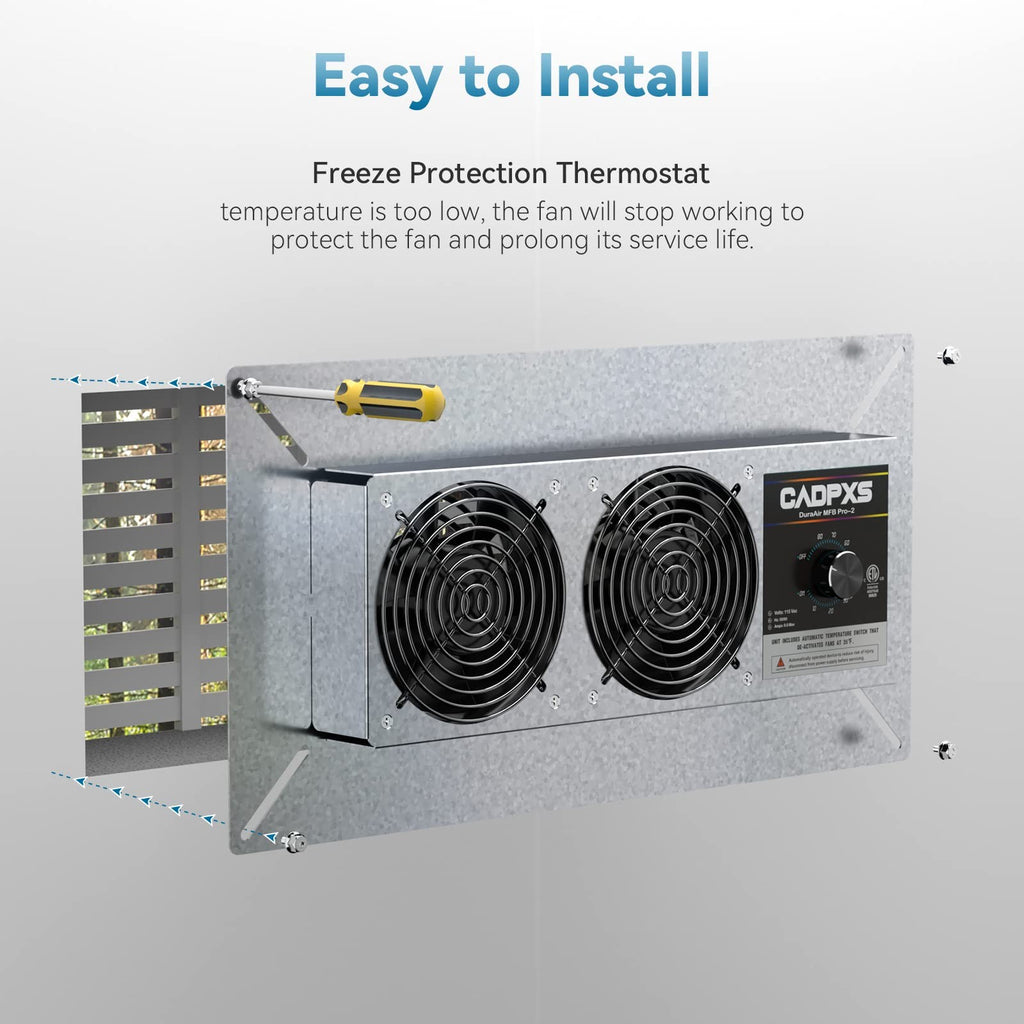 Cadpxs Crawlspace Ventilation Fan Crawlspace Fan Vent Humidistat Dehumidistat