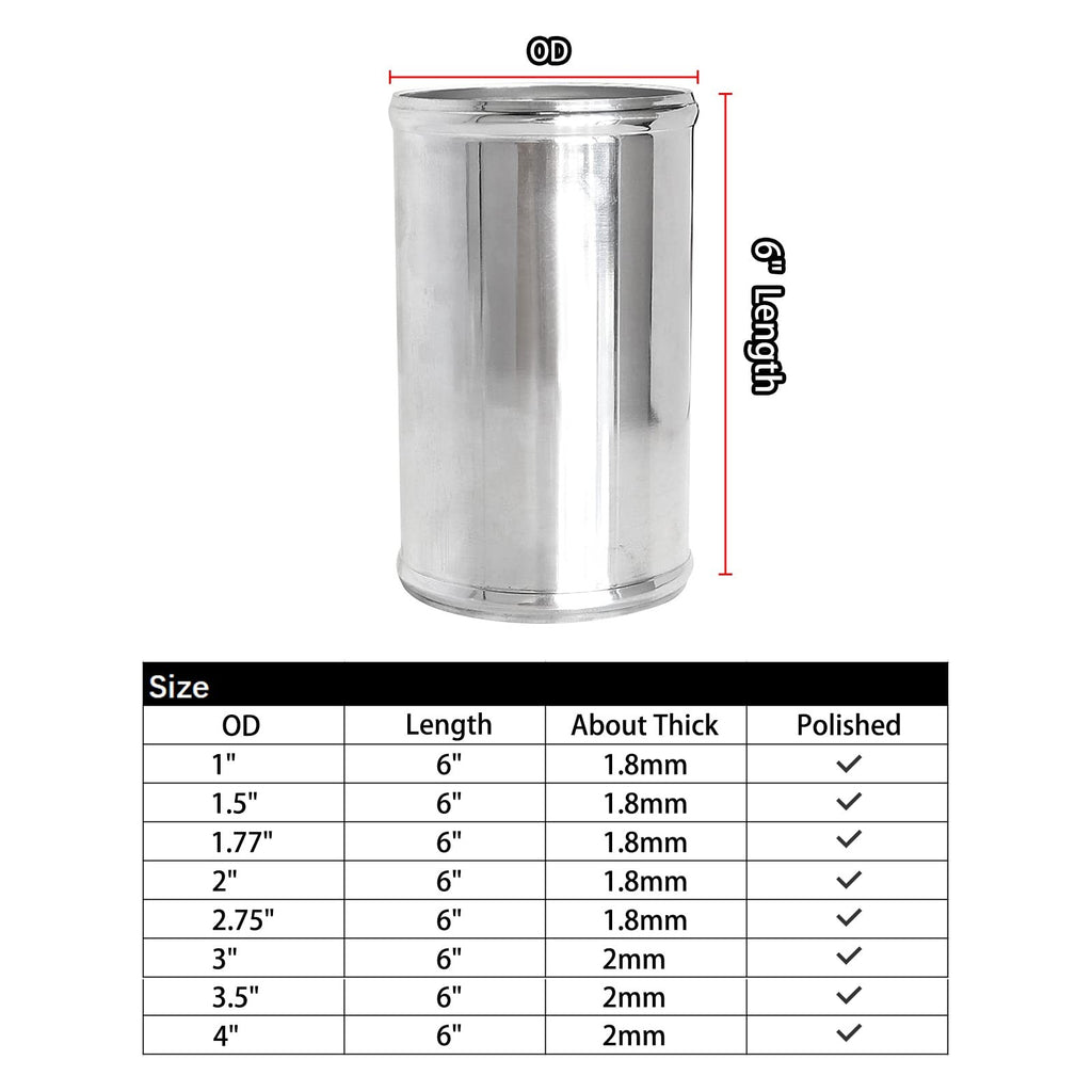 Etl Industries Od 4102Mm Length 6 152Mm Aluminum Pipe Intake Adapter 4 Tube